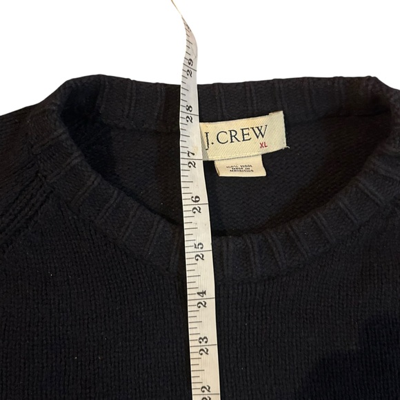 Vintage J.Crew Navy Blue 100% Wool Crewneck Sweater Men’s XL - Picture 8 of 10